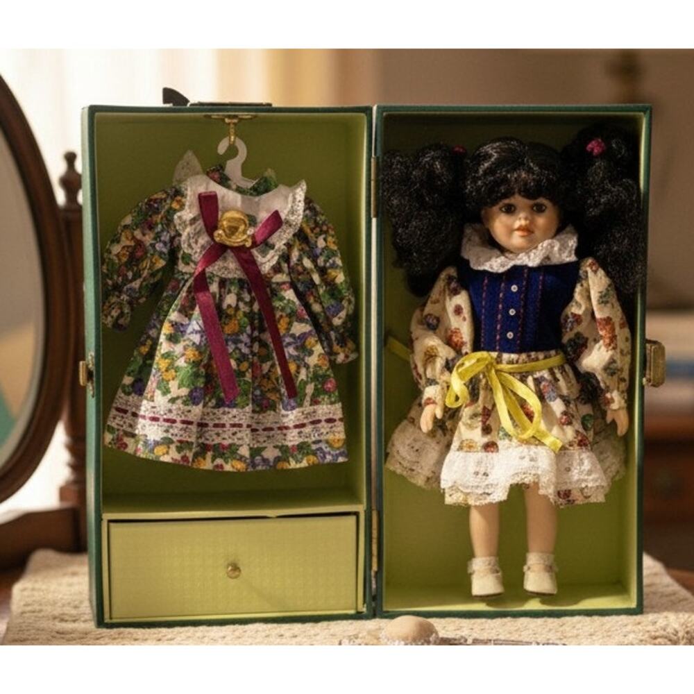 Lasting Impressions 12" Heritage Mint Companion Doll & Carrying Case